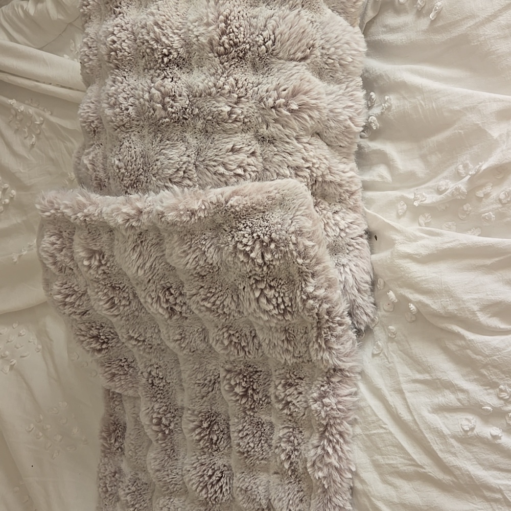 (2)UGG Brown Faux Fur Standard 18x24 Inch Pillow Covers.